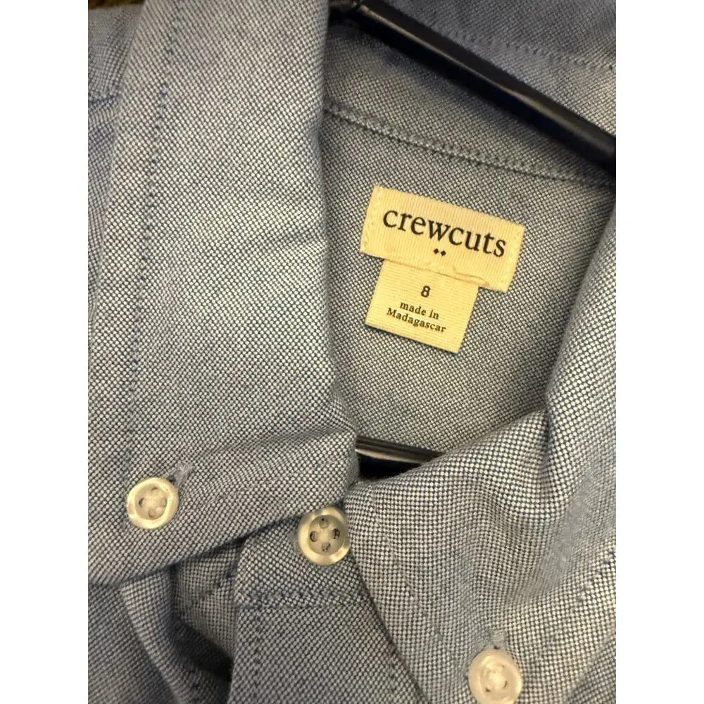 Crewcuts Dress Shirt Boys 8 Blue Long Sleeve Button Down		HK850
